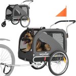 Remorque pour Animaux Sepnine 10202b 40kg Pliable - Gris Foncé