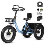 Vélo Électrique Eskute T302 Pro 250W 48V 20.8Ah 20 pouces Bleu