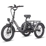 Bicicleta Elétrica Fafrees F20 Mate 250W 48V20ah 20" Freios a Disco Hidráulicos Cinzento Chumbo