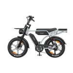 Bicicleta Elétrica Pixar M9 - Motor 250W Bateria 48V 35Ah Freios Hidráulicos Cinzento