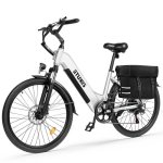 Bicicleta eléctrica Eskute C202 250W 48V 17.5Ah Blanco 26" horquilla bloqueable
