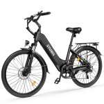 Bicicleta eléctrica Eskute C202 250W 48V 17,5Ah negra 26" batería extraíble