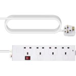 Steckdosenleiste Vision TC-PSTRP4UK 4 Steckplätze mit Schutz und Schalter 1,8 m