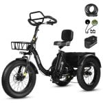Bicicleta Elétrica Eskute T302 Pro 250W 48V 20.8Ah 20 polegadas Preta