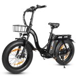Vélo électrique Eskute D202 - Moteur 250W Batterie 48V20.8ah Pneus 20x4 Freins à disque Noir