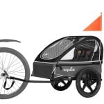 Anhänger für Kinderfahrräder Sepnine BT609 – 2 Kinder, Faltbar, Wasserdicht - Schwarz