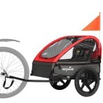 Anhänger für Kinderfahrräder Sepnine BT609 – 2 Kinder, Faltbar, Wasserdicht - Rot