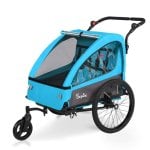 Anhänger für Kinderfahrräder Sepnine Bt920 – 2 Kinder, Faltbar - Blau