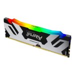 Memória RAM Kingston FURY Renegade RGB 48GB 1x48GB DDR5 6000MHz CL32 Prateado/Preto Intel XMP