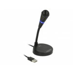 Microfono DeLOCK 65868 USB con collo d'oca e pulsante mute touch