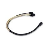 Cavo Adattatore SAS Broadcom L5-00219-00 SFF-8643 a 4x SATA 7-pin Nero