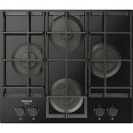 Plaque de gaz Hotpoint HAGS 61F/BK 1 intégrée 60 cm 4 zones verre noir