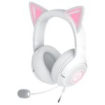 Auriculares Razer Kraken Kitty V2 com cabo USB som 7.1 virtual RGB branco
