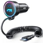 Caricatore Auto Joyroom JR-CL07 90W USB-C e USB-A Nero