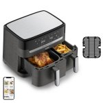 Airfryer Tefal Dual Easy Fry Grill EY905B Double Compartiment 8,3L 2700W Écran Tactile