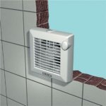 Ventilatore da Parete Vortice M 100/4" LL 18W 99mm 1 Velocità Silenzioso Timer IPX4 Compatto