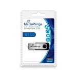 Chiavetta USB MediaRange MR913 128 GB USB 2.0 Tipo A Girevole Nero Argento