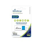 USB-Stick MediaRange MR974 64GB USB 2.0 Schiebemechanismus Blau Weiß
