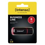 Unidad flash USB Intenso 8GB USB 2.0 negra y roja con tapa