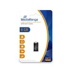 USB-Stick MediaRange MR920 8GB USB 2.0 Schwarz ohne Kappe