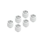 Wasserkühlung Alphacool Eiszapfen Adapter Gewinde G1/4 Weiß 16/10 mm 6 Stück