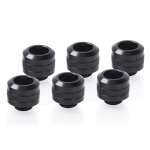 Flüssigkeitskühlung Alphacool Hardtube Anschlusskit 1/4" schwarz Messing