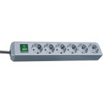 Multiprise Brennenstuhl Eco 6 prises avec interrupteur et câble 1,5 m gris