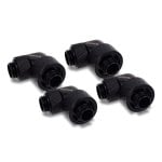Flüssigkeitskühlung Alphacool Racor Messing schwarz 1/4" 90° 4 Stück