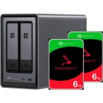 NAS UGREEN 54TB 8GB 2 bay 2,5GbE HDMI USB-C M.2 IronWolf
