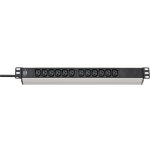 Multipresa Brennenstuhl 1390007112 12 prese C13 2 m interno IP20 nero argento
