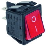 Interruptor Basculante Medida De Montaje 30x22mm Rojo 2no 250v 16a Iluminado 0-i