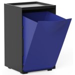 Cubo Apilable De Reciclaje De Plástico Con Apertura Frontal - Color Azul - Medidas: 46x28x27 Cm