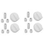 Mandos Cocina Estándar Universales Eje 6mm Blanco (4 Unidades) | Repuesto Adaptable Para Placas De G