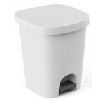 Cubo De Plástico Para Cocina Color Blanco | Con Pedal | Medidas: 42x35x30 Cm | Capacidad 25 L