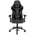 Silla Gaming Drift DR90XXL Tela Gris/Negro Reposabrazos 4D XL