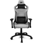 Silla gaming Drift DR220 Tela Gris Reposabrazos 4D Cojín cervical y lumbar