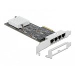 Scheda di Rete DeLOCK PCI Express x4 4 porte RJ45 2,5 GbE Metallo Nero