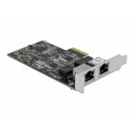 Tarjeta de red DeLOCK 89530 PCI Express x2 2 x RJ45 2,5 Gigabit LAN perfil bajo