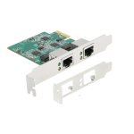 Netzwerkkarte DeLOCK 88101 PCI Express x1 2,5 Gigabit LAN Dual-Port Weiß