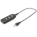 Hub Digitus 4 Ports USB 2.0 480 Mbps Modell AB-50001-1 ohne externe Stromversorgung