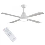 Ventoinha de Teto com Luz Jata JVTE4235 132cm 6 Velocidades Motor DC Comando