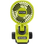 Mini Ventoinha de Clip Ryobi RCF4-0 4V 2 Velocidades Sem Fios Cabeça Giratória