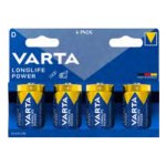 Pile rechargeable Varta 4920 LR20 1,5V 4 unités
