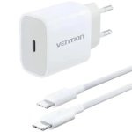 Cargador de pared Vention 20W USB-C PD con cable de 1m