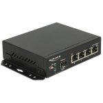 Conmutador Ethernet Gigabit Delock 4 Puertos RJ-45 con Ranura SFP