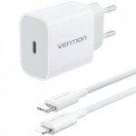 Caricatore a Parete Vention 20W USB-C con Cavo Lightning 1m G17W0-EU Bianco