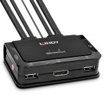 Interrupteur KVM Lindy 2 Ports DisplayPort 4K Ultra HD Montage en Rack