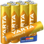 Pile AAA Alcaline Varta LR03 Longlife 1,5V - 8 unités
