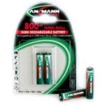 Wiederaufladbare Batterie Ansmann AA 800 mAh NiMH 1,2 V - 2er Set
