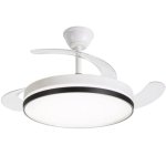 Ventilador de Techo con Luz Daewoo DW5009 30W 106cm 6 Velocidades Aspas Retráctiles con Mando